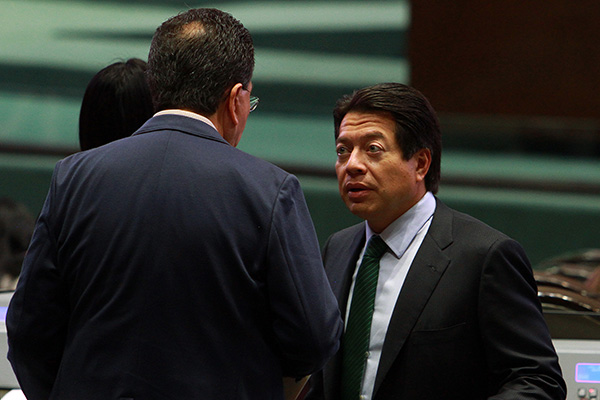 El jefe de la bancada de Morena en la Cámara de Diputados, Mario Delgado. FOTO: NOTIMEX