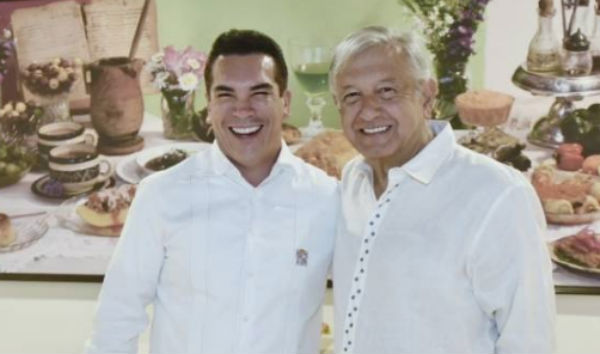 Alejandro Moreno Cárdenas y Andrés Manuel López Obrador. FOTO: ESPECIAL