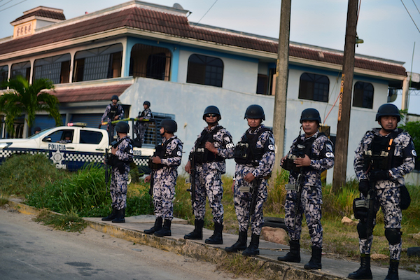 Elementos de la Guardia Nacional en Veracruz