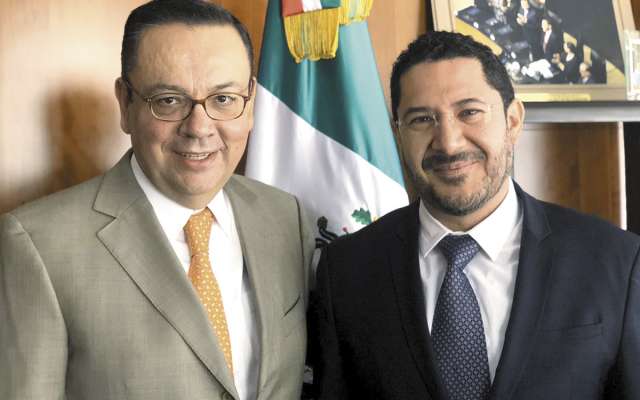 Germán Martínez sostuvo
una reunión cordial con Martí Batres.FOTO: ESPECIAL