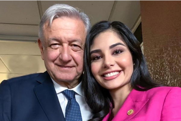 Geraldine Ponce y AMLO