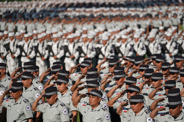 Guardia Nacional en Campo Marte