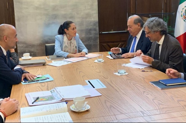Claudia Sheinbaum y Carlos Slim se reunieron. Twitter: Claudia Sheinbaum
