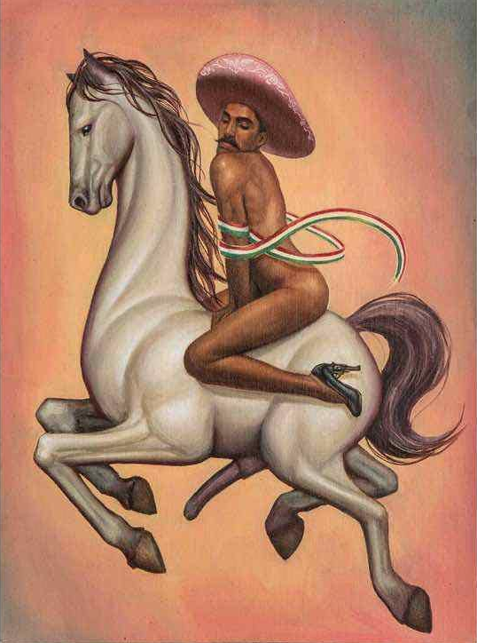 Pintura de Fabián Chairez "La Revolución". Foto: Instagram @fabian_chairez.